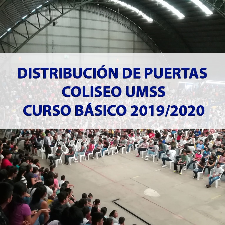 Distribución de Puertas Coliseo UMSS Curso Básico 2019/2020