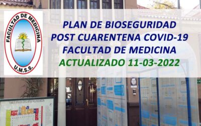 Plan de Bioseguridad Post Cuarentena Covid-19 Facultad de Medicina, Actualizado 11-03-2022